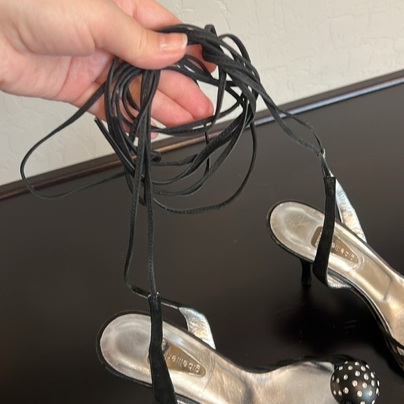 Enrico Gibellieri strappy wrap sandals, black, made in Italy, suede, size 8 tts - Picture 15 of 17